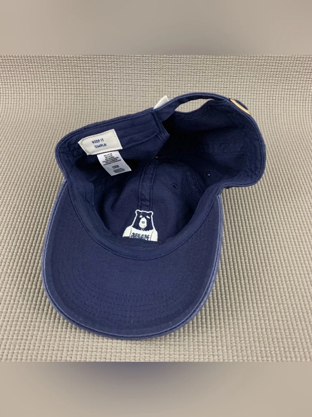LIFE IS GOOD Women's Mama Bear Embroidered Adjustable Strapback Navy Blue Hat